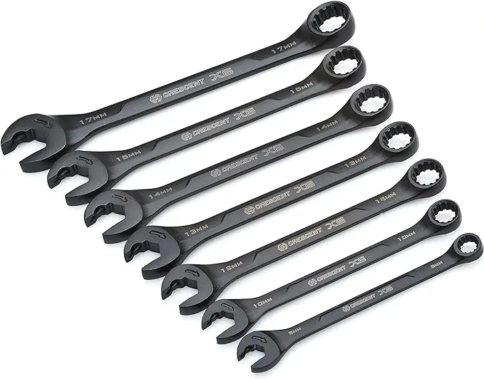 Crescent 7-Piece Metric Ratcheting Open End Wrench Set CX6RWM7