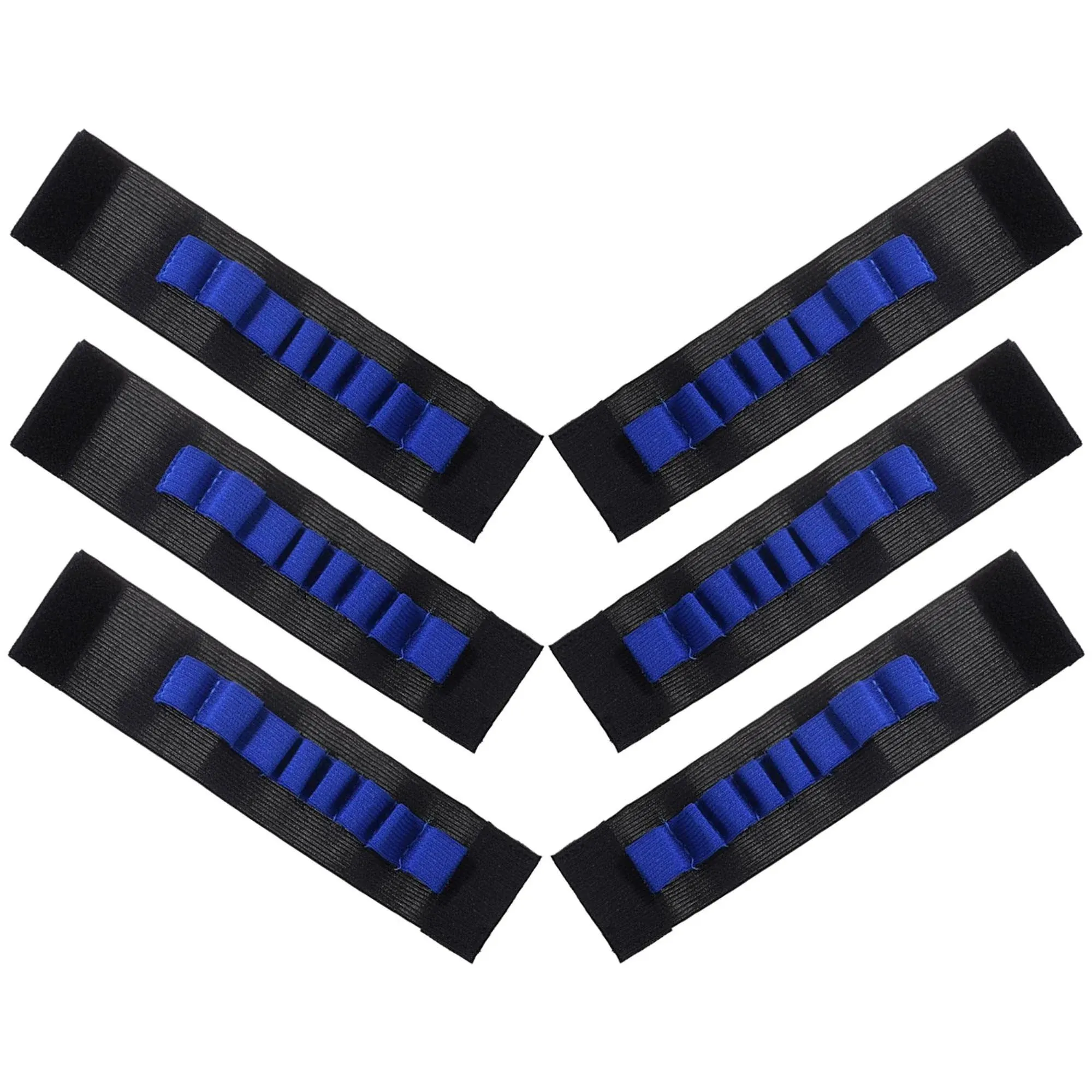 LuFOX 6 Pcs Flexible Bandolier EVA Bullet Ammo Dart Storage Wrist Belt Band Strap for Nerf N-Strike Blaster Gun