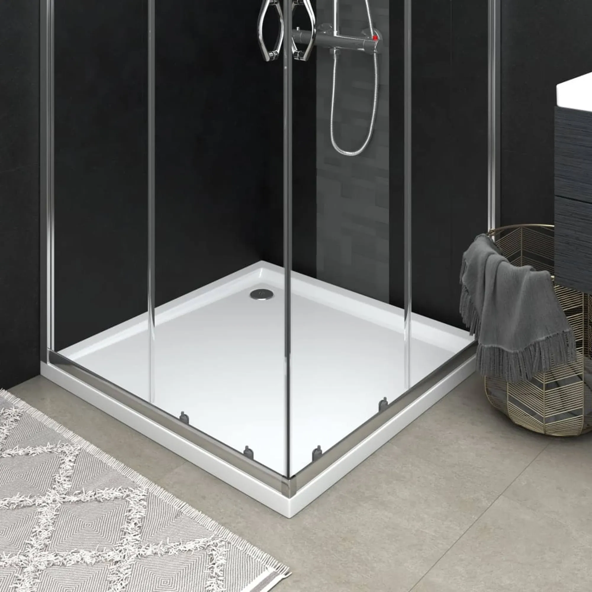 VidaXL Square ABS Shower Base Tray