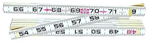 Cooper Hand Tools Lufkin 6' Flat Wood Red End Reading Ruler (182-066FN)