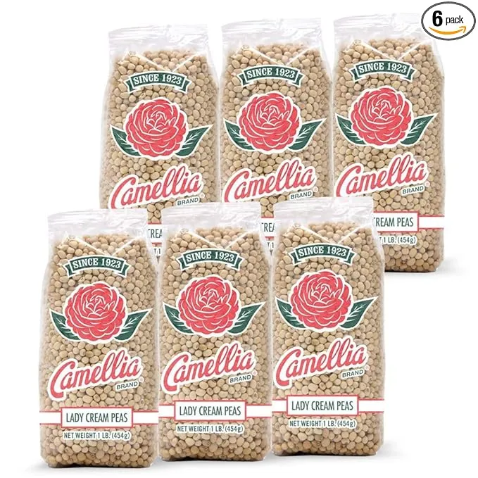 Camellia Brand Dried Lady Cream Peas, 1 Pound (Pack of 6)