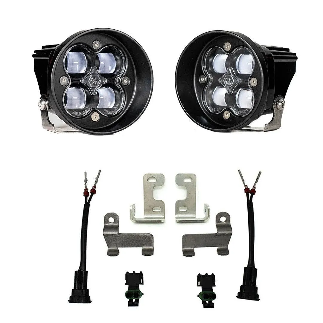 Baja Designs Squadron-R SAE Fog Pocket LED Light Kit for Toyota 4Runner, Tacoma, Tundra, Sequoia (SAE Fog; Amber)