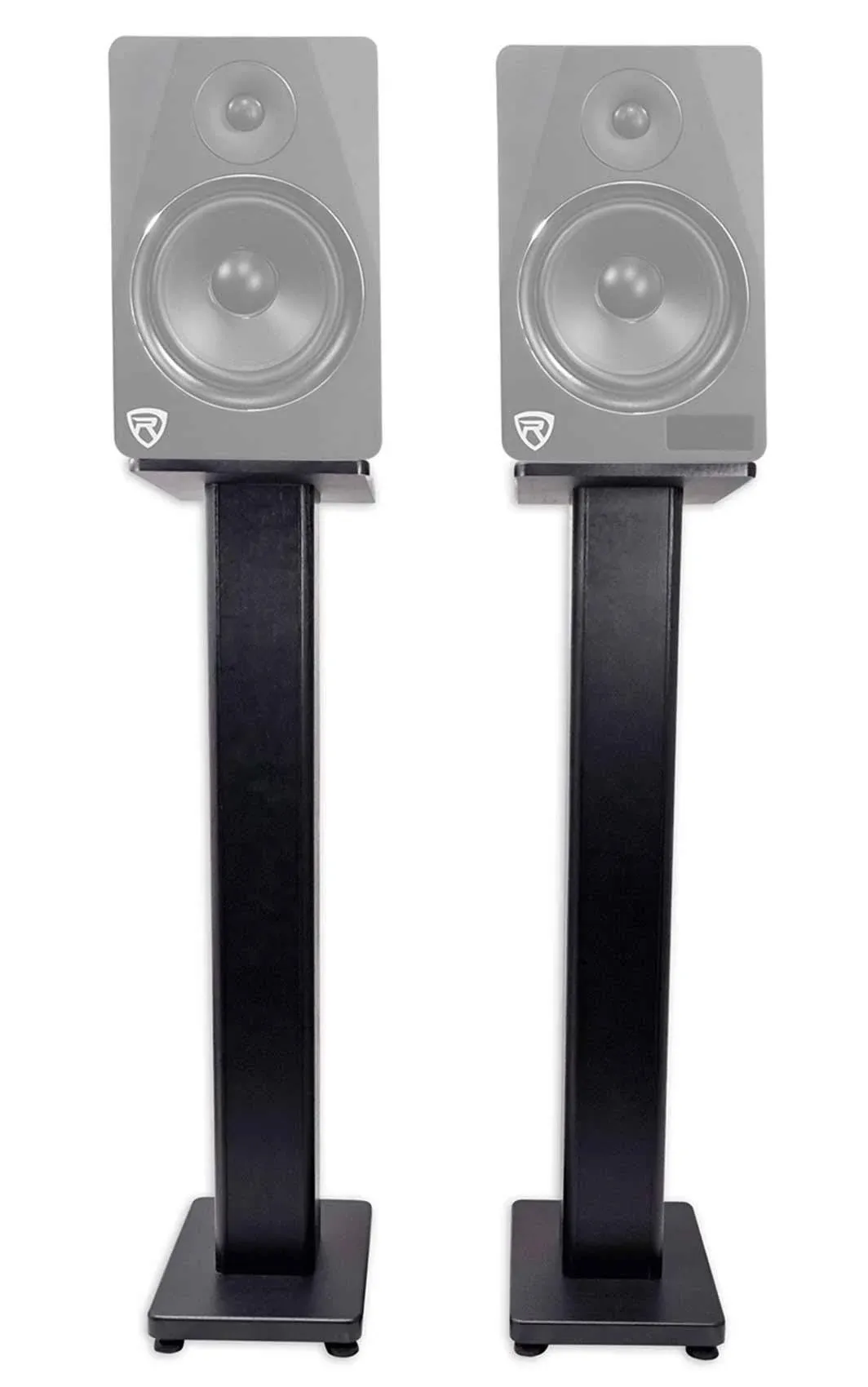 2 Rockville RHTSB 36" Inch Bookshelf Speaker Stands Surround Sound Home Theater, Black