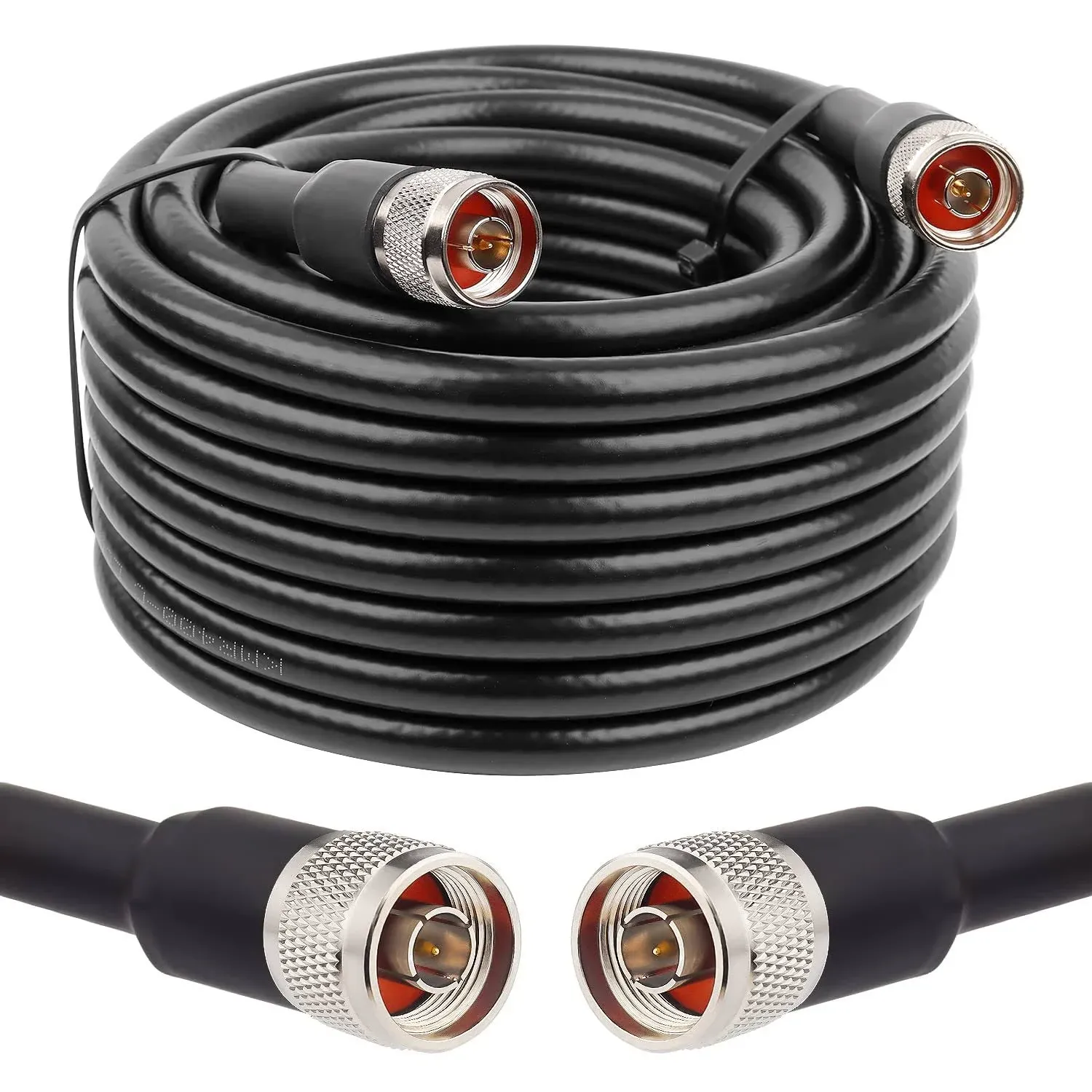 MOOKEERF 35ft KMR400 N Male to N Male Ultra Low Loss Coax Extension Cable 50ohm,N Cable N Male Cable N-type Coaxial Cables for 3G/4G/5G/LTE/ads-b/Ham/GPS