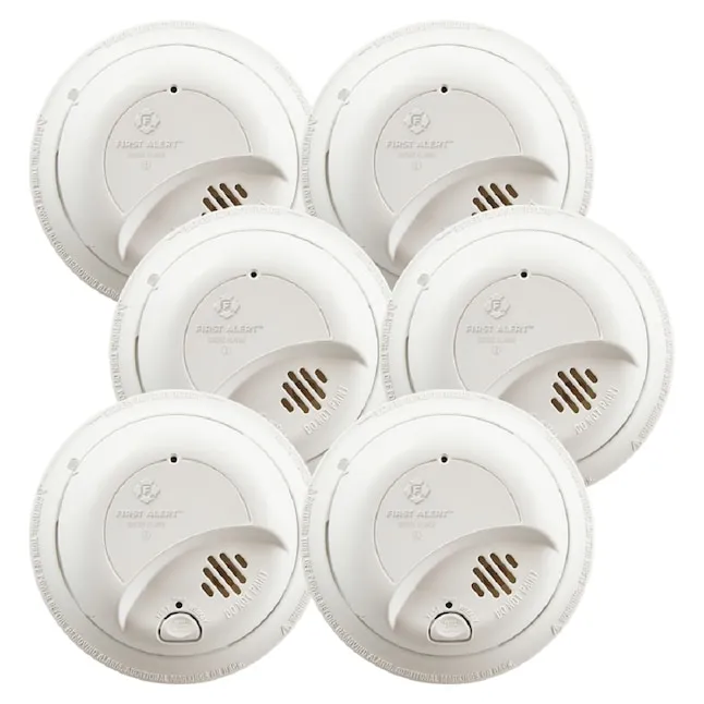 First Alert 9120BFF Smoke Detector, Hardwired Alarm with Battery Backup, White, 1-Pack