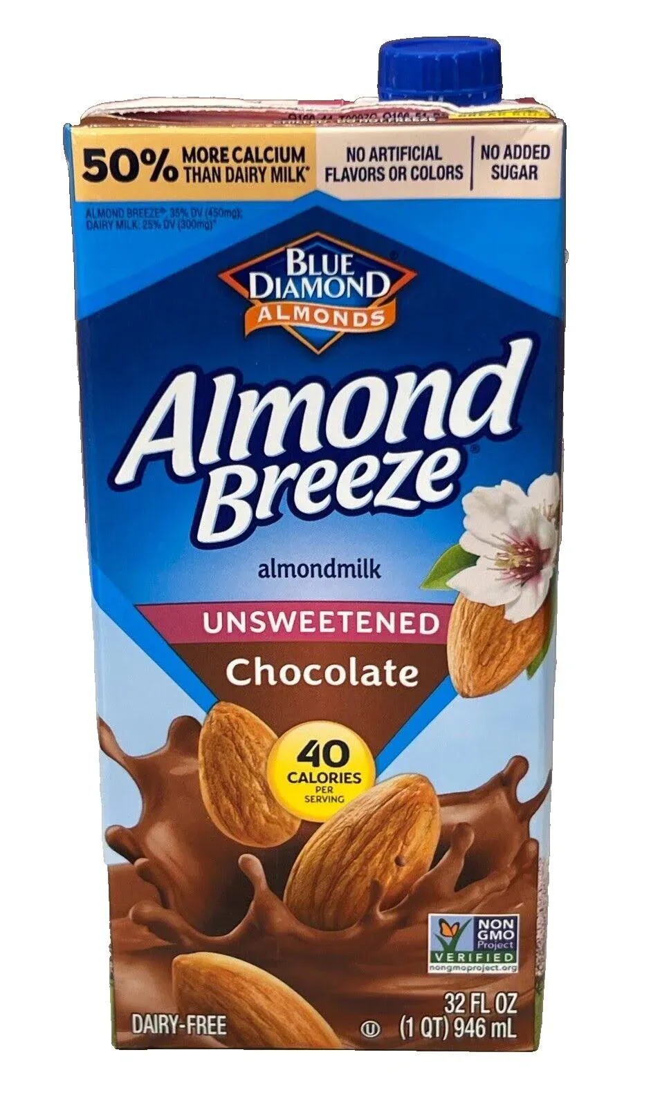 Almond Breeze Dairy Free Almondmilk, Chocolate, 32 Fl Oz (Pack of 12)