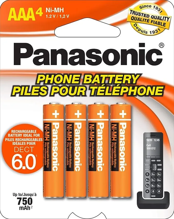 Panasonic AAA NiMH Rechargeable Batteries