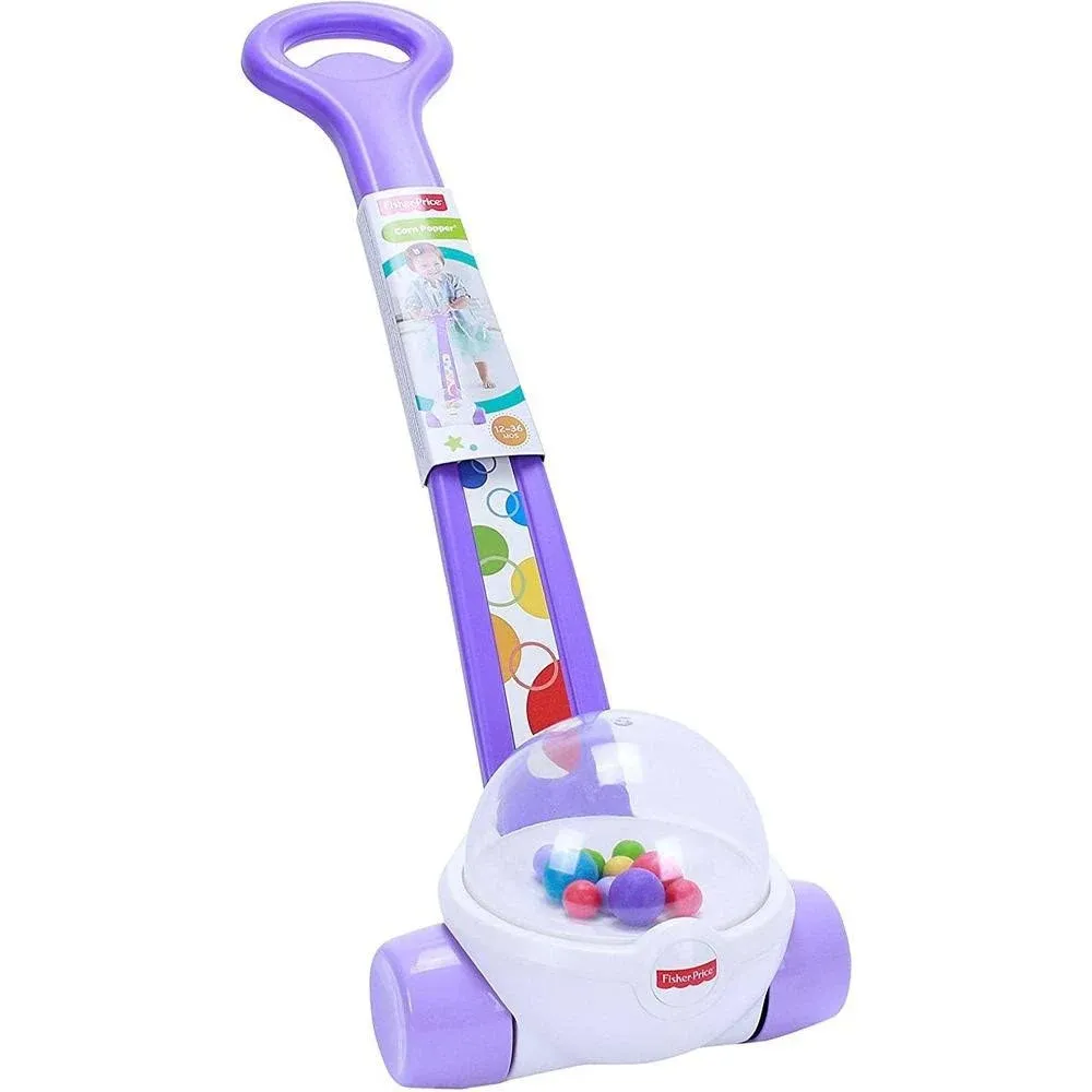 Fisher-Price Classic Corn Popper Walk &amp; Push, Purple Toy, KIDS GIFT NEW 