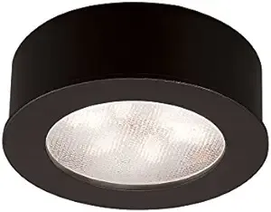 WAC Lighting HR-LED87-BK LED Round Button Lights, 3000K in Black Finish