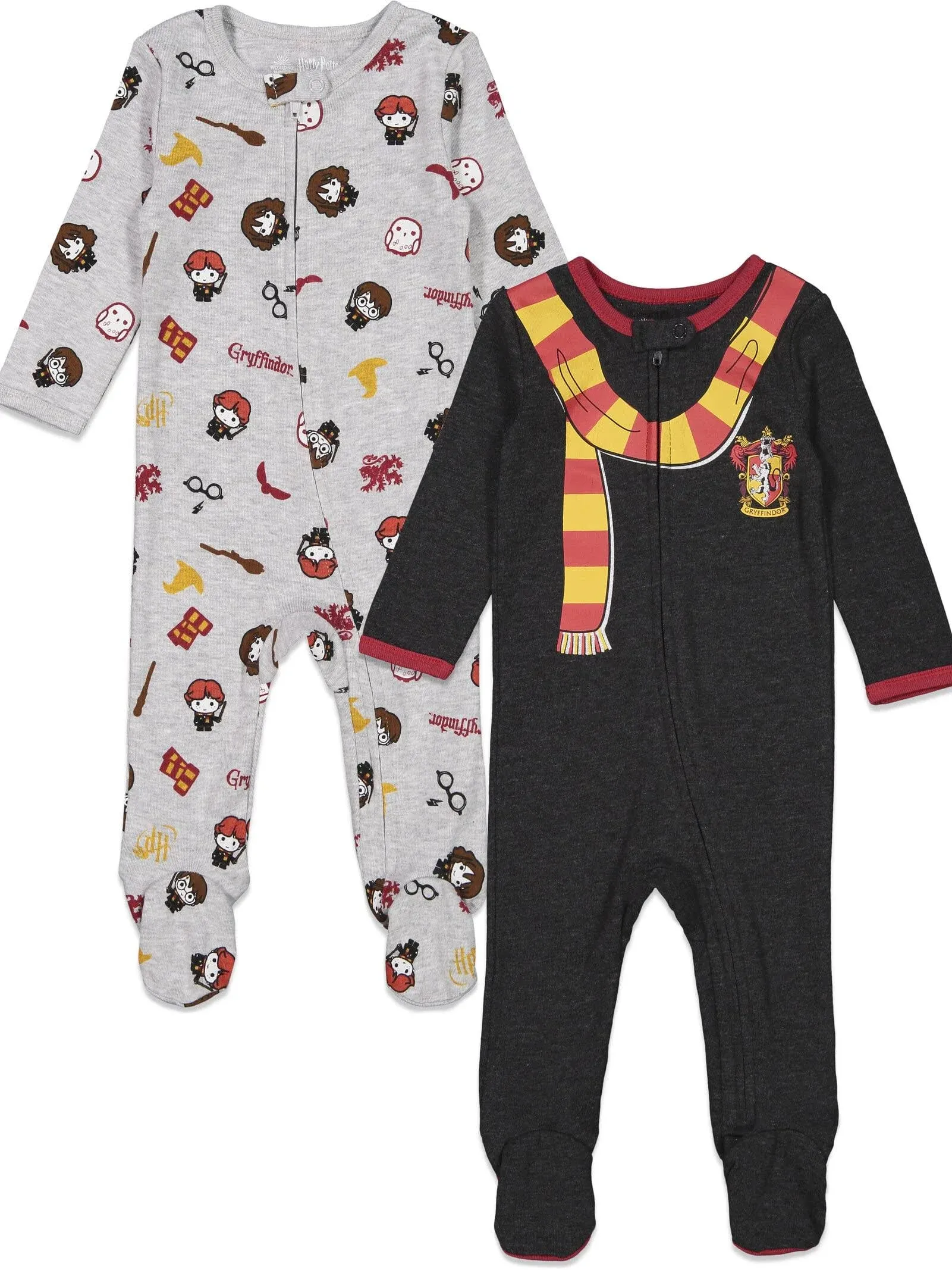 Harry Potter Infant Baby Boys 2 Pack Zip Up Costume Sleep N' Play Coveralls ...