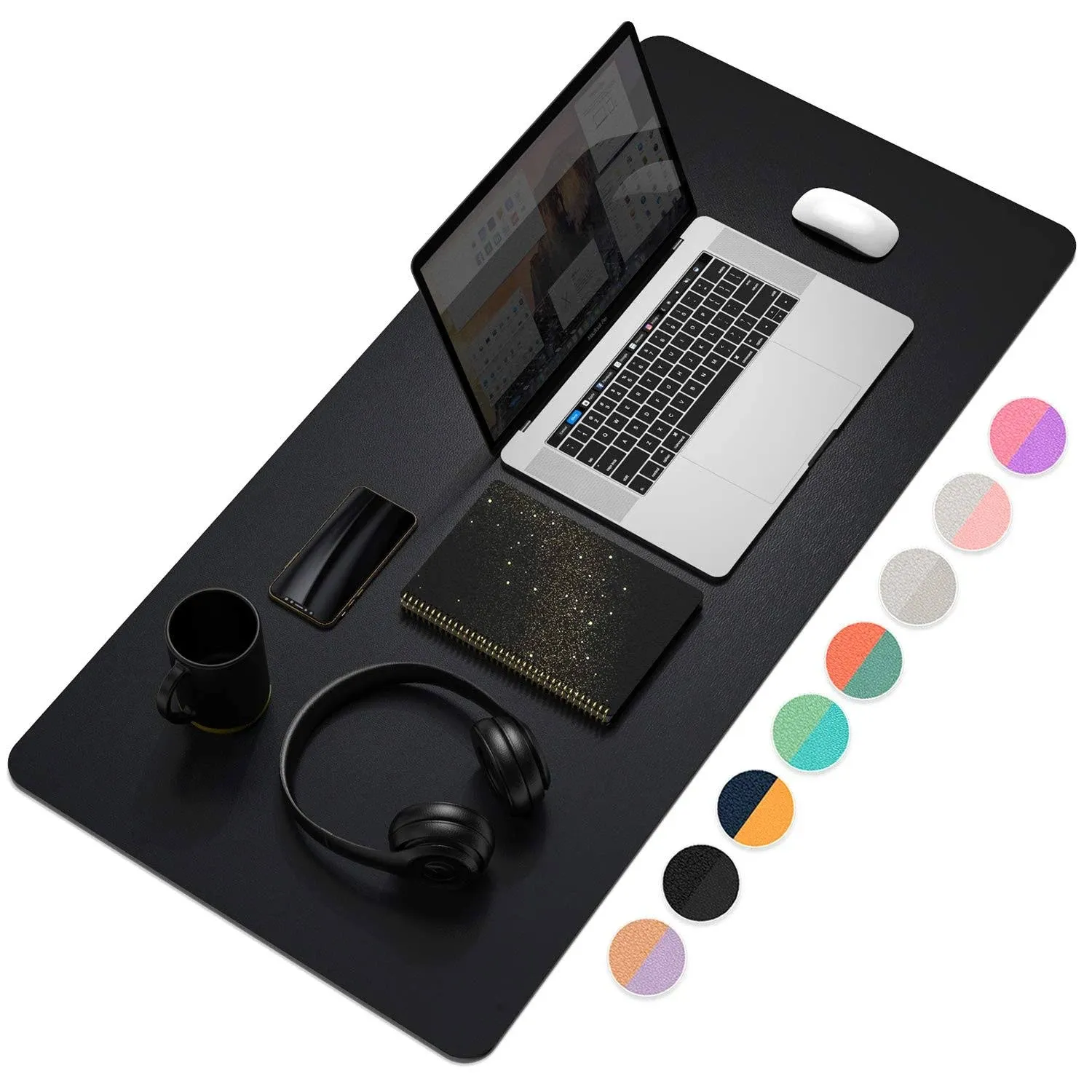 Desk Mat Desk Pad Waterproof Desk Pad 35.4&#034; x 17&#034; Laptop Leather Desk Pad Pro...