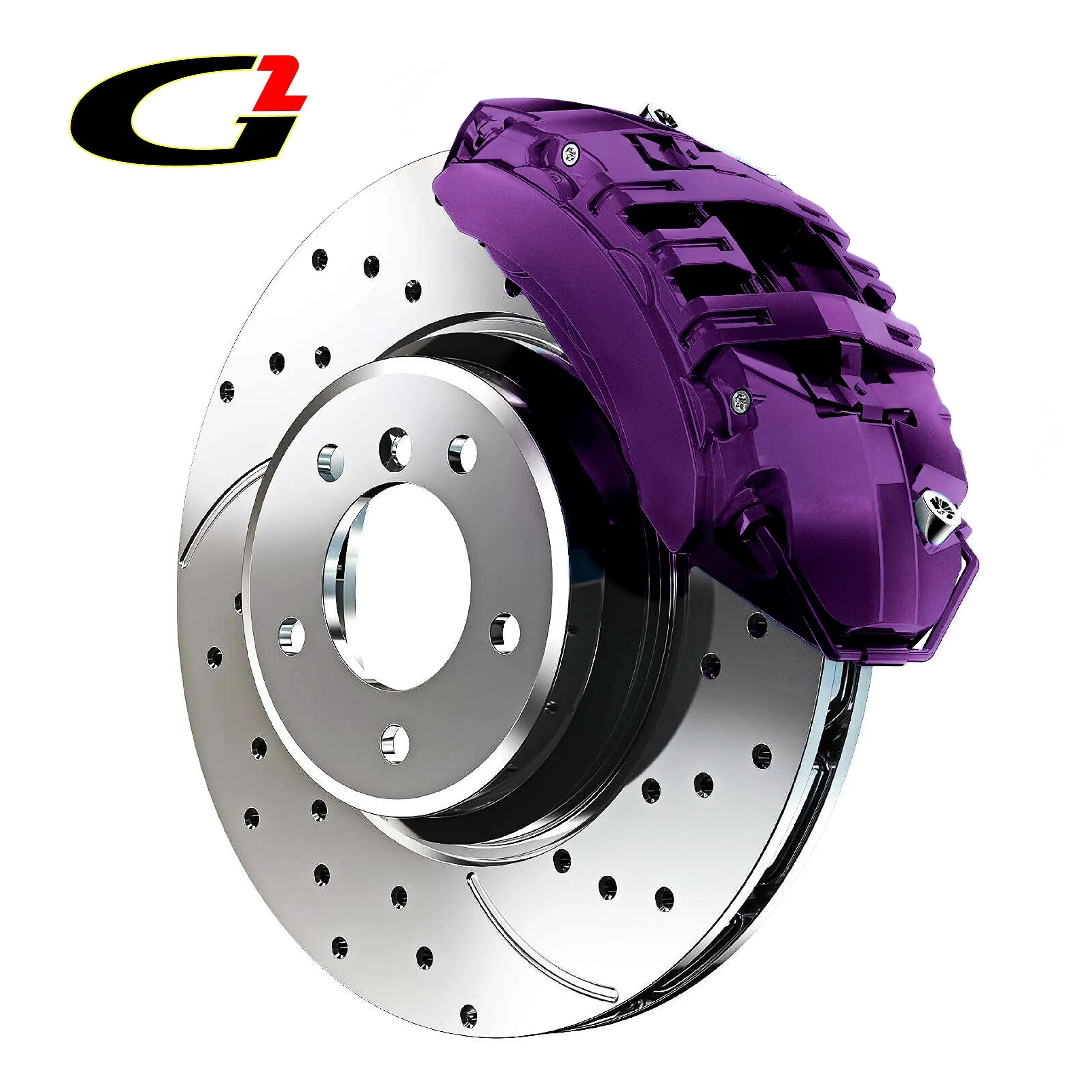 G2 High Temperature Brake Caliper Paint Kit - High Gloss, Wear and Heat Resistant, Epoxy Paint System - Dries Hard, No Flaking or Fading Purple G2165