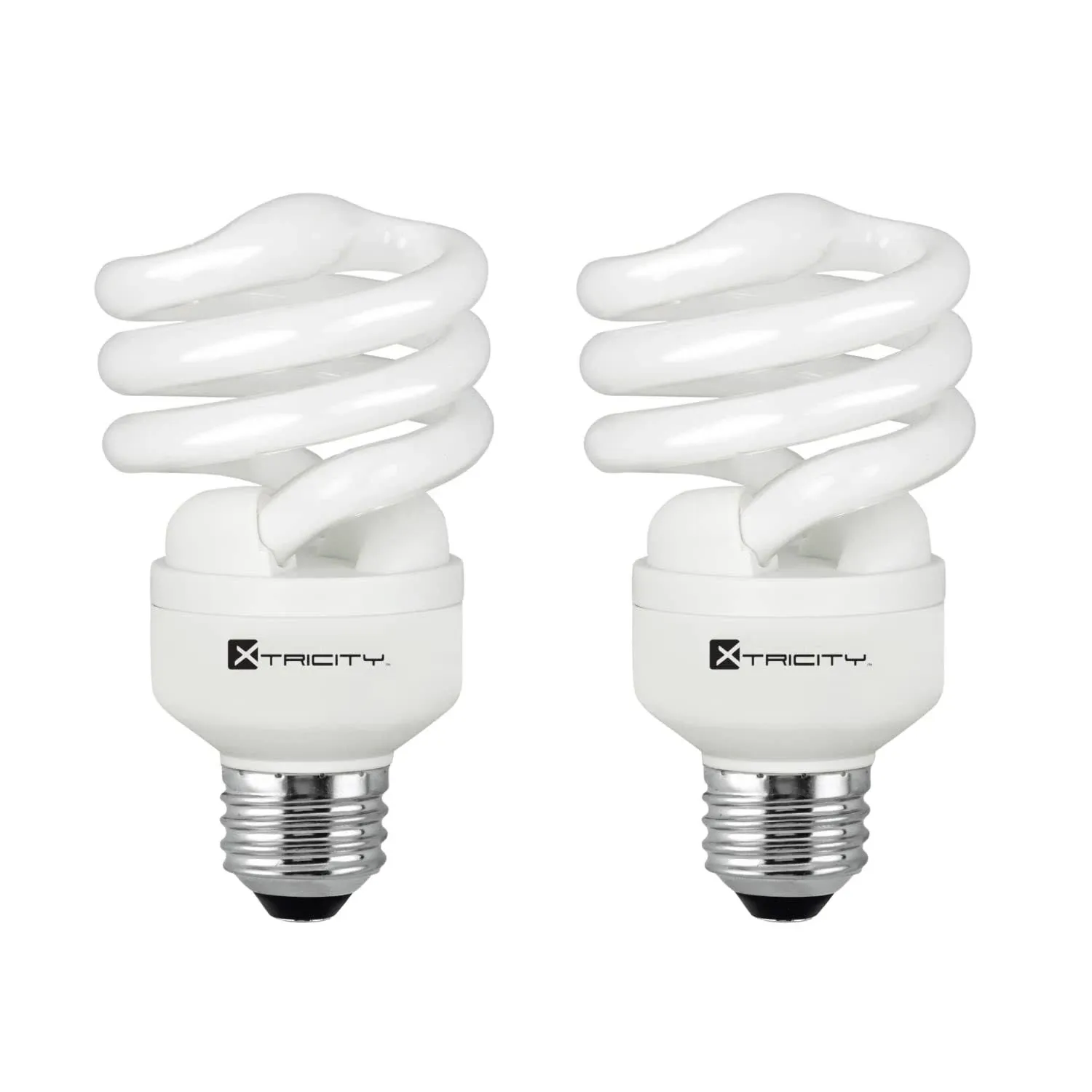 Xtricity Compact Fluorescent Light Bulb T2 Spiral CFL, 2700K Soft White, 13W (60 Watt Equivalent), 900 Lumens, E26 Medium Base, 120V, UL Listed