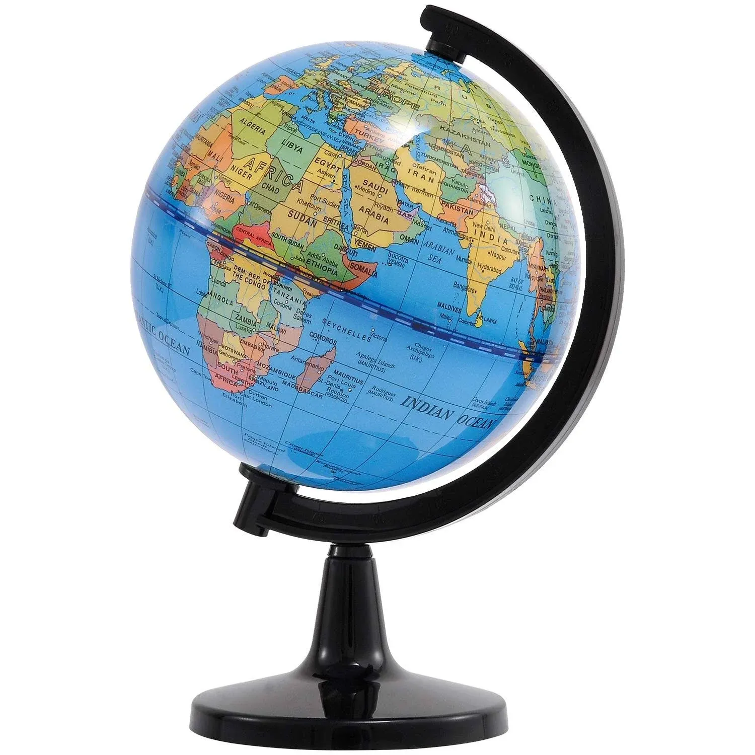  4&#039;&#039; World Globe for Kids Learning, Educational Rotating World Map Globes 