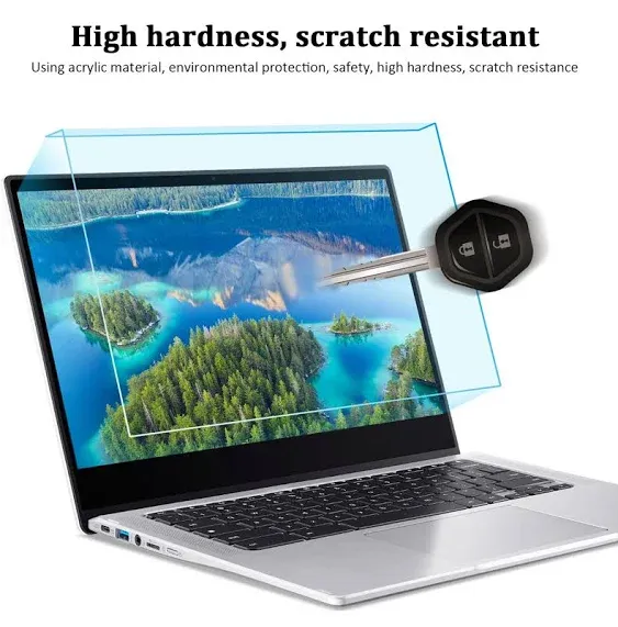 F FORITO 15.6 Inch Blue Light Blocking Laptop Screen Protector Panel, Eye Protection Hanging Type Acrylic Panel Compatible with All 15.6" Laptops with Display 16:9