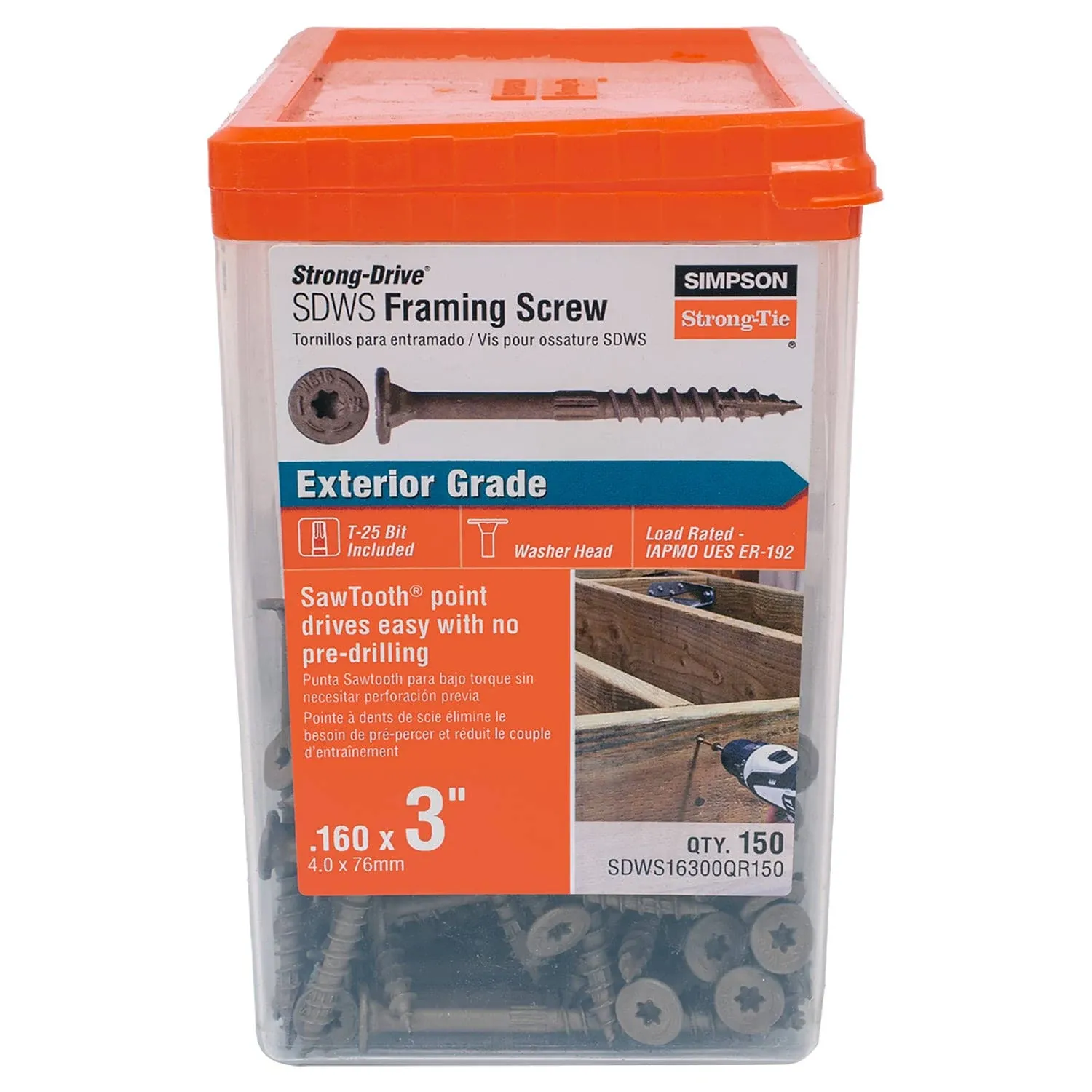 Simpson Strong-Drive SDWS Framing Screw