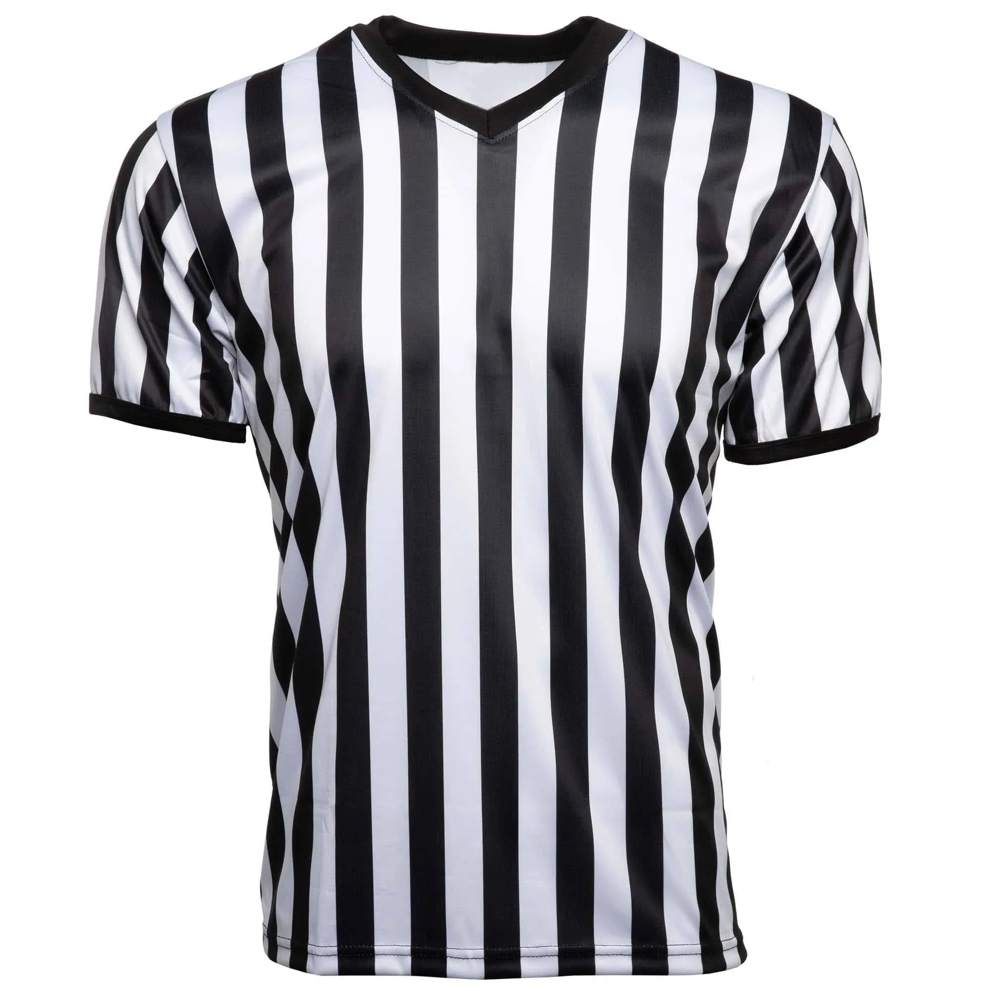 Murray Sporting Goods Men's V-Neck Referee Shirt | Men’s Official Short Sleeve Pro-Style V-Neck Officiating Halloween Costume