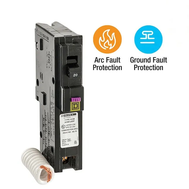 Homeline 20 Amp Single-Pole Dual Function (CAFCI and GFCI) Circuit Breaker