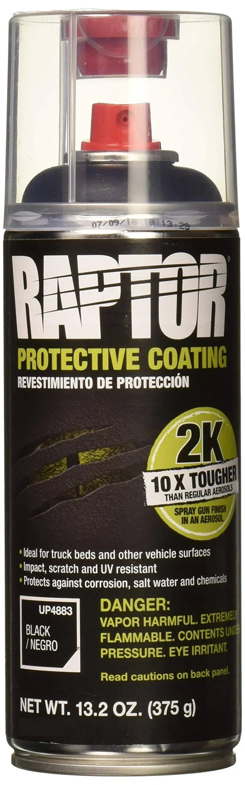 Raptor 2K Black Spray-On Truck Bedliner Flexible Plastic Aerosol Kit (26.4 oz)