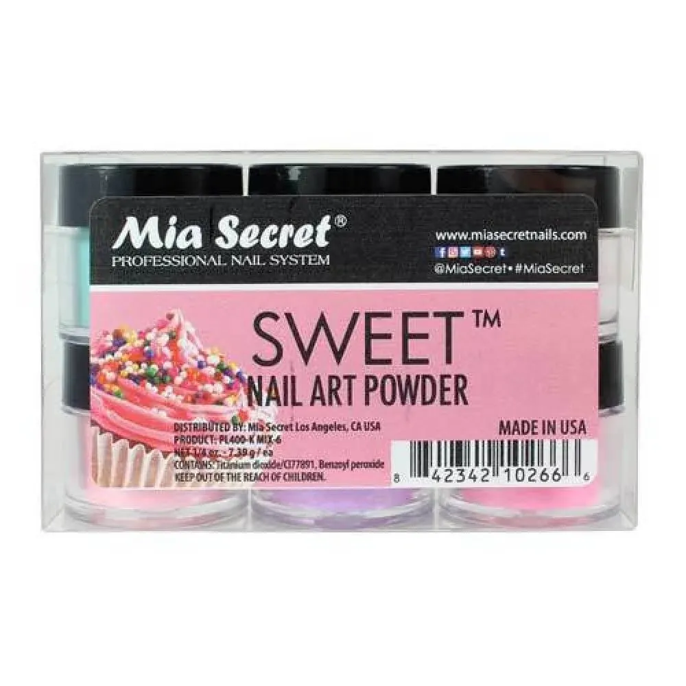 Mia Secret Sweet Nail Acrylic Powder Collection Set of 6