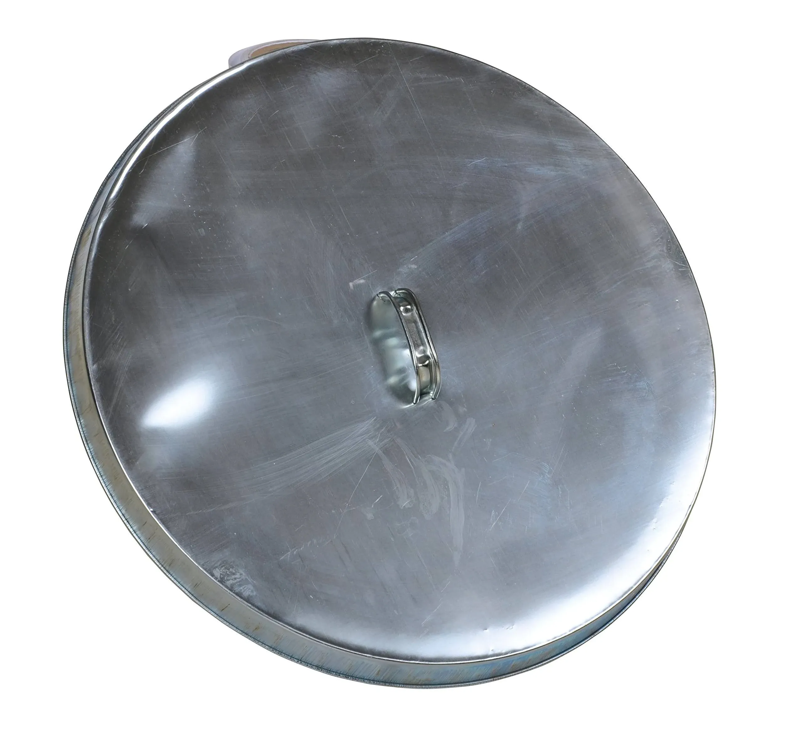 Vestil DC-245-H Galvanized Open Head Drum Cover with Handle 24-1/2 In. Inside Diameter Silver