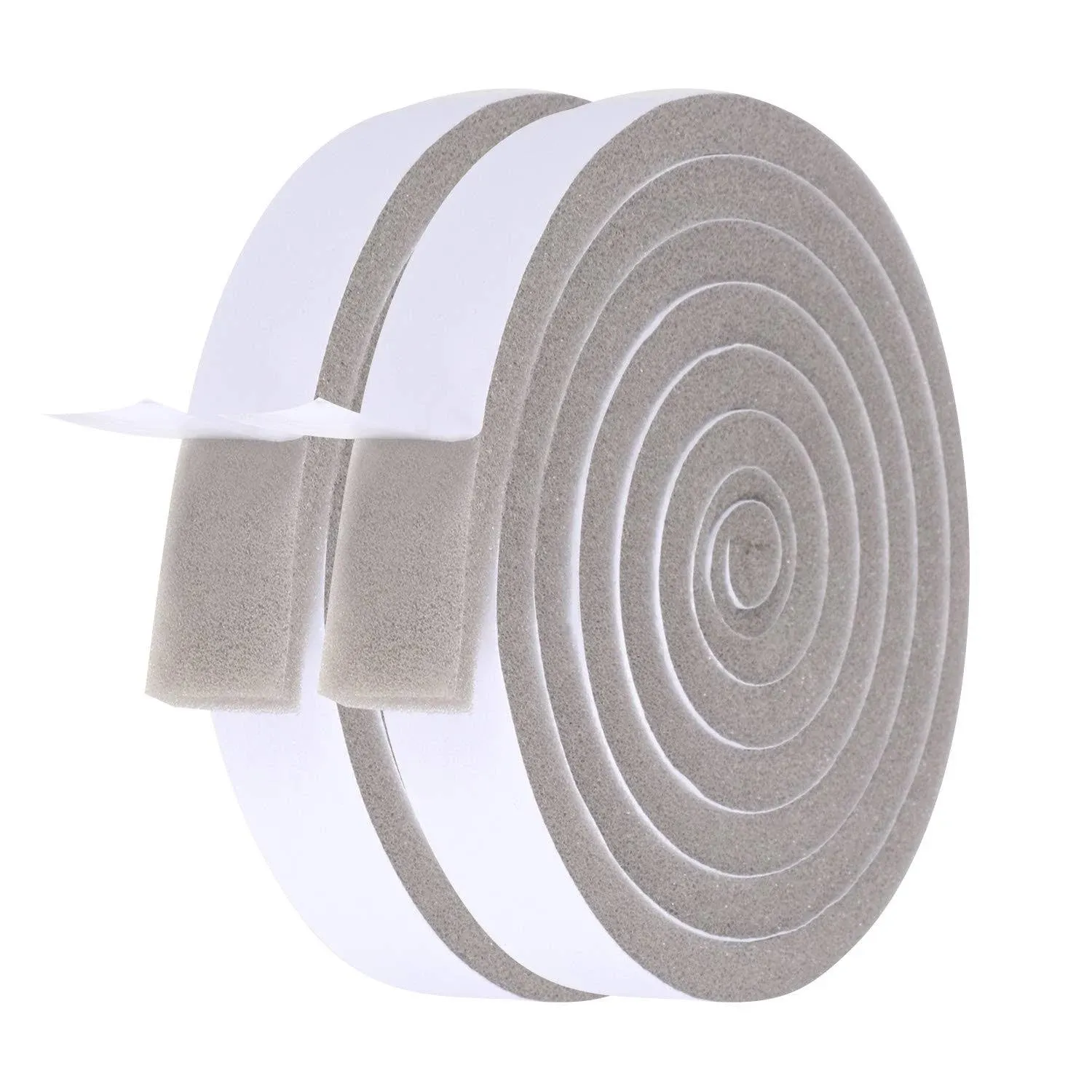 Air Conditioner Foam-2 Rolls, 1 Inch Wide X 1 Inch Thick Total 13 Feet Long, AC Foam Weather Stripping Insulation Tape for Face Shield's Headband(6.5ft x 2 Rolls)