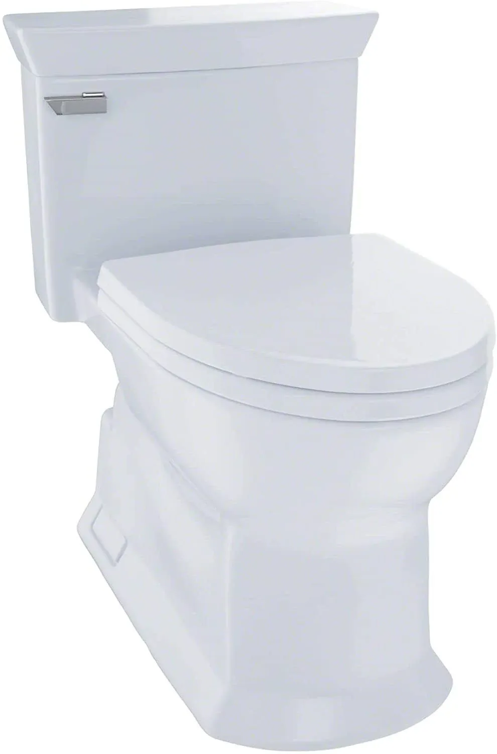 Eco Soiree One Piece Elongated 1.28 GPF ADA Toilet with Double Cyclone Flush System and CeFiONtect - Soft Close Seat Included