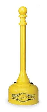 EAGLE 1202 Cigarette Receptacle,2 gal.,Yellow