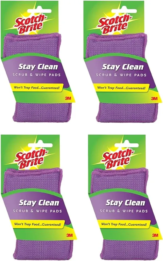 Scotch-Brite Clean & Rinse Scrubber - 2 ct, 4 Pack (Total 8 sponges)