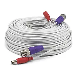 Swann BNC Coaxial Cable for Security Camera CCTV System, Audio Video Extension Power Cables, UL Certified and Fire Resistant, 100ft (100 Ft / 30 M) (SWPRO-30ULCBL)