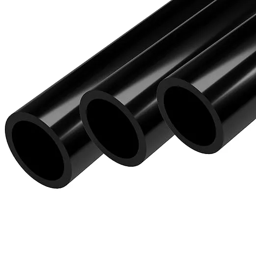 1&#034; Sch 40 Furniture Grade PVC Pipe, 40&#034;L, Black (3-PK), FORMUFIT - Made in USA