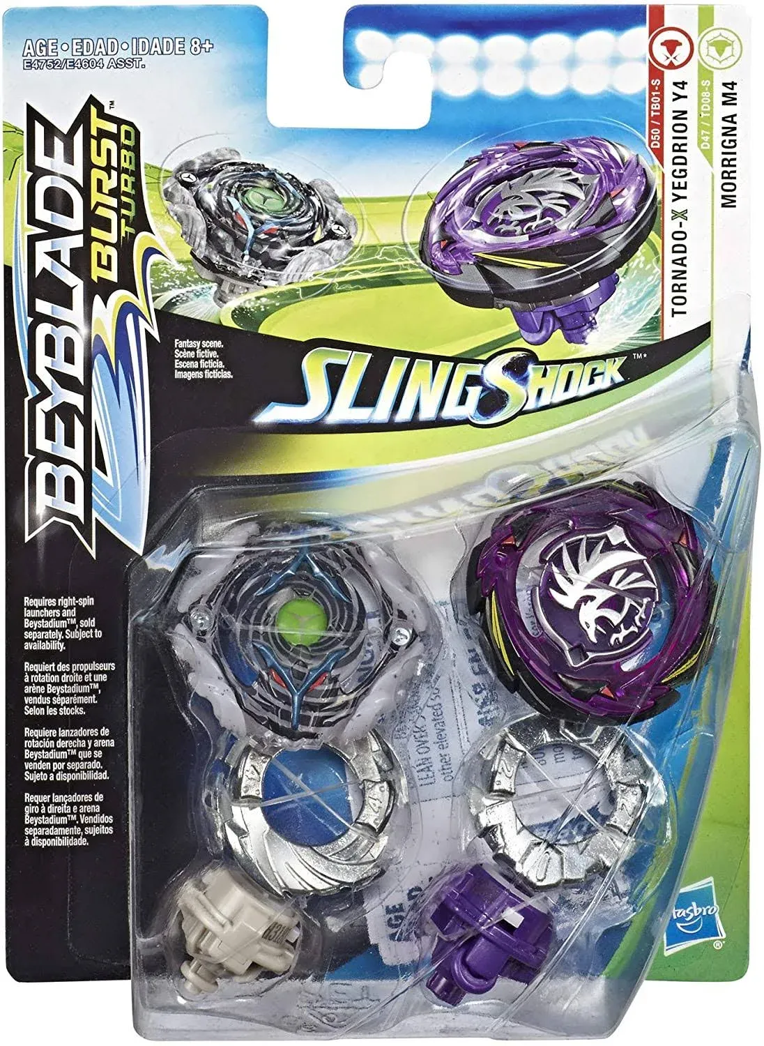 Beyblade Burst Turbo Slingshock Morrigna M4 & Tornado-X Yegdrion Y4 Du