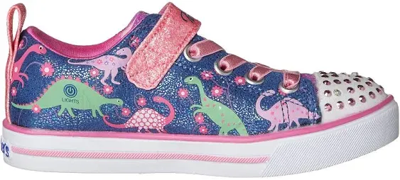 Skechers Baby-Girl's Twinkle Toes Sparkle Lite-Dino Brights Sneaker