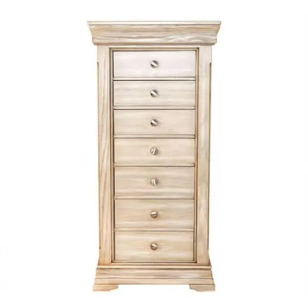 Hives and Honey - Malory Jewelry Storage Organization Armoire, Taupe Mist