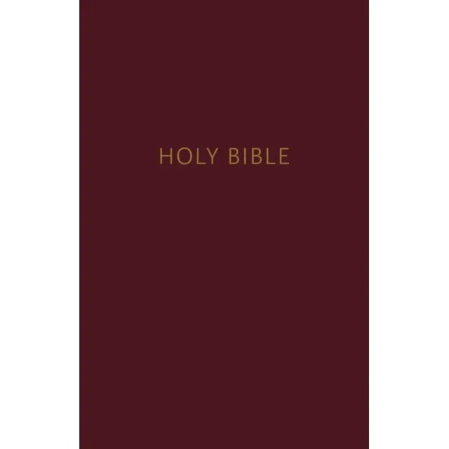 NKJV, Pew Bible, Large Print, Hardcover, Burgun, Nelson Hardcover.+