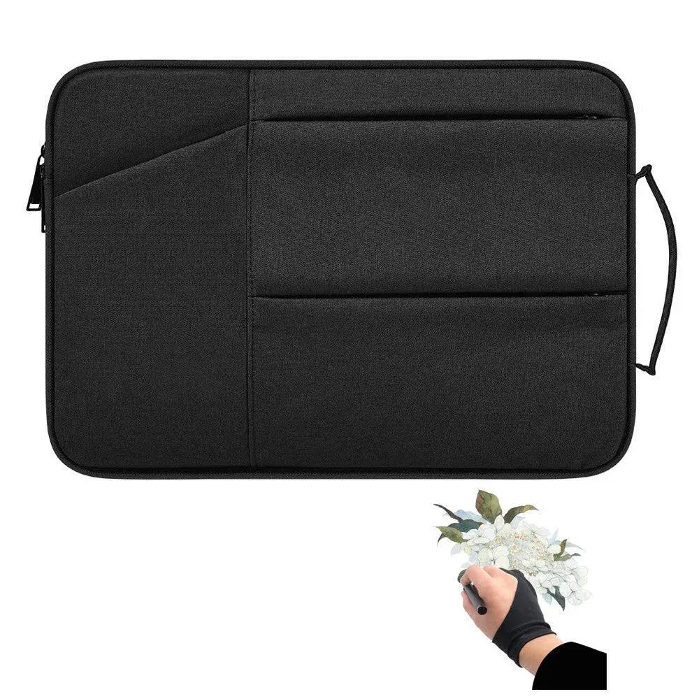 Drawing Tablet Case Carrying Bag With Artist Glove Graphics Tablet Sleeve Protec