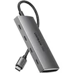 UGREEN Hub USB C 10 Gbit/s, 4 ports USB C 3.2 Gen 2, répartiteur USB C avec 4 ports USB C 3.2, extenseur de hub de type C 3.2, compatible avec MacBook, Chromebook, iOS, Android