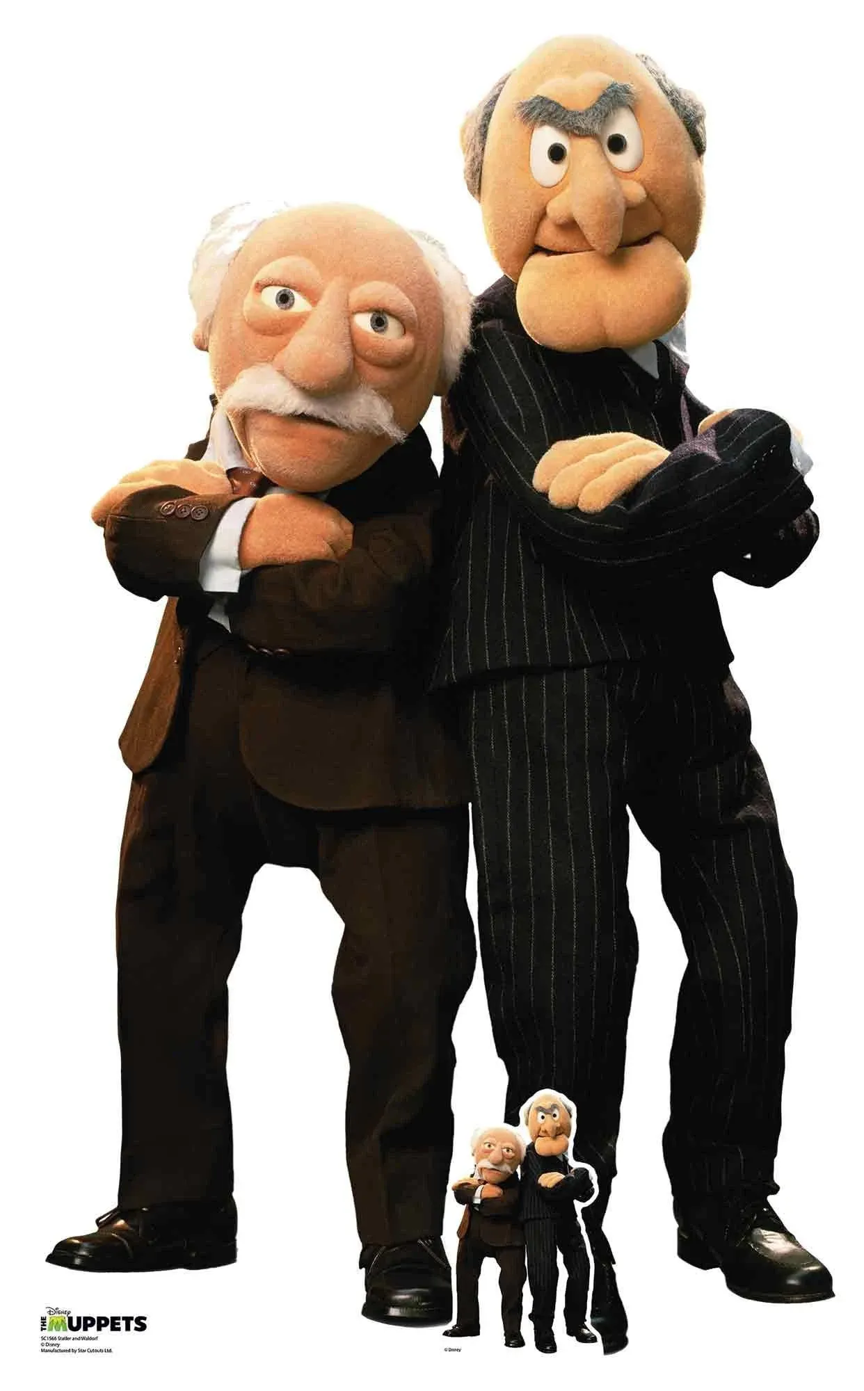 Star Cutouts Ltd SC1566 Star Muppets Lifesize Statler and Waldorf Cardboard Cutout with Free Mini Standee Perfect Photo Gift for Fans, Collectors, Family and Friends, Solid, Multicolour