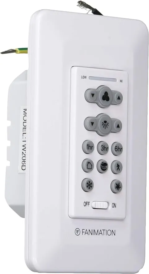 Fanimation Controls Wall Control Reversing - White - Tw206d