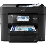 Epson Workforce Pro WF-4833 Wireless All-in-One Color Inkjet Printer, Black - Print Scan Copy Fax - 4.3" LCD, 25 ppm, 4800 x 2400 dpi, Auto 2-Sided Printing, 50-sheet ADF, 500-Sheet Capacity, Ethernet