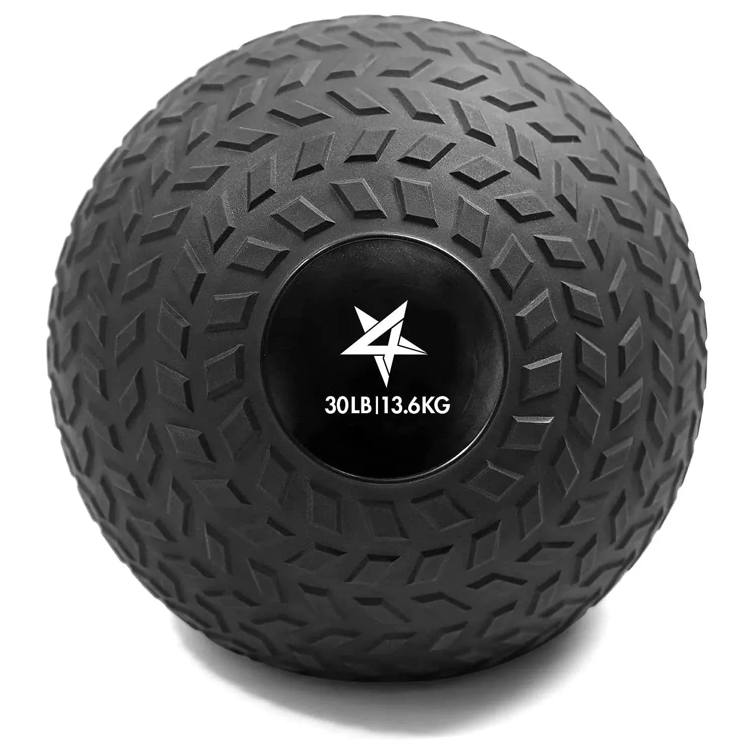 Yes4all Upgraded Fitness Slam Medicine Ball 30lbs for Exercise, Strength, Power Workout | Workout Ball | Weighted Ball | Exercise Ball | Black