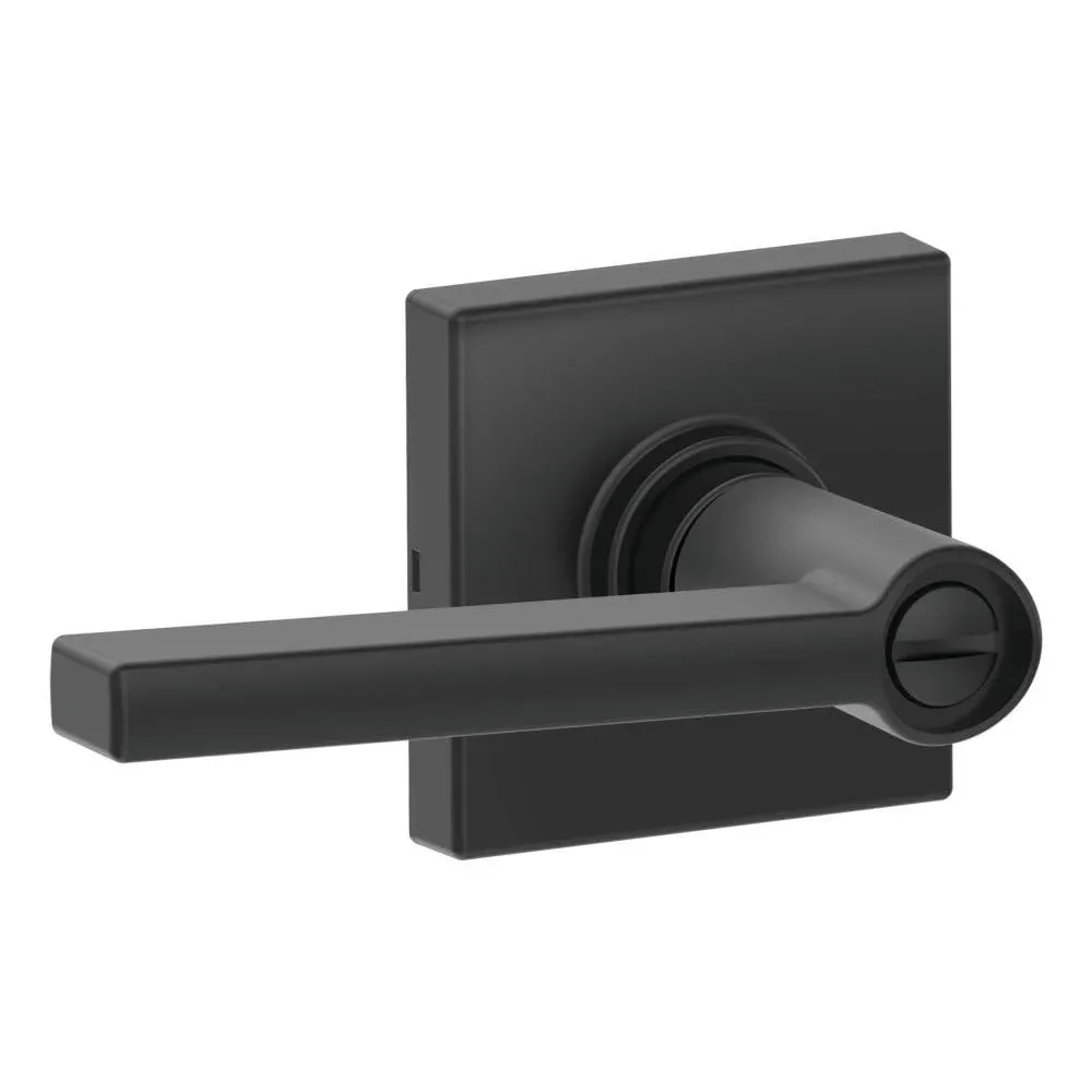 Dexter by Schlage Dexter Solstice-Collins Matte Black Universal Interior Bed/Bath Privacy Door Handle