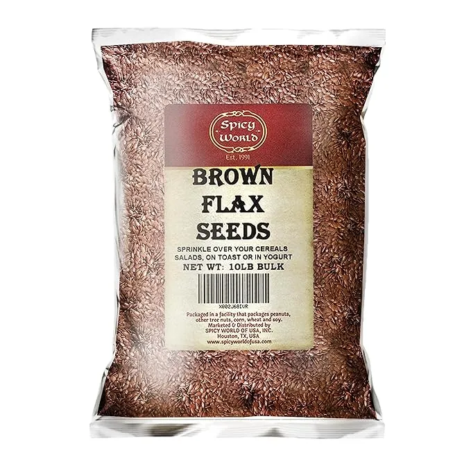 Spicy World Brown Flaxseed, 10 Pound Box