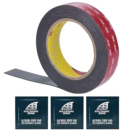 (4 Pack) 3M 1 Inch Width 15 Ft Length VHB 5952 Black Heavy Duty Multipurpose Double Sided Tape