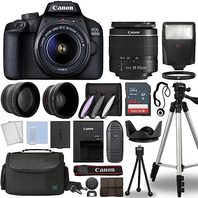 Canon EOS Rebel T100 Cámara Digital SLR con Kit de Lente de 18-55 Mm, Sensor de 18 Megapíxeles, Wi-Fi, Digic4 +, Tarjeta de Memoria de 32 Gb SanDisk y Disparo de Vista en Vivo