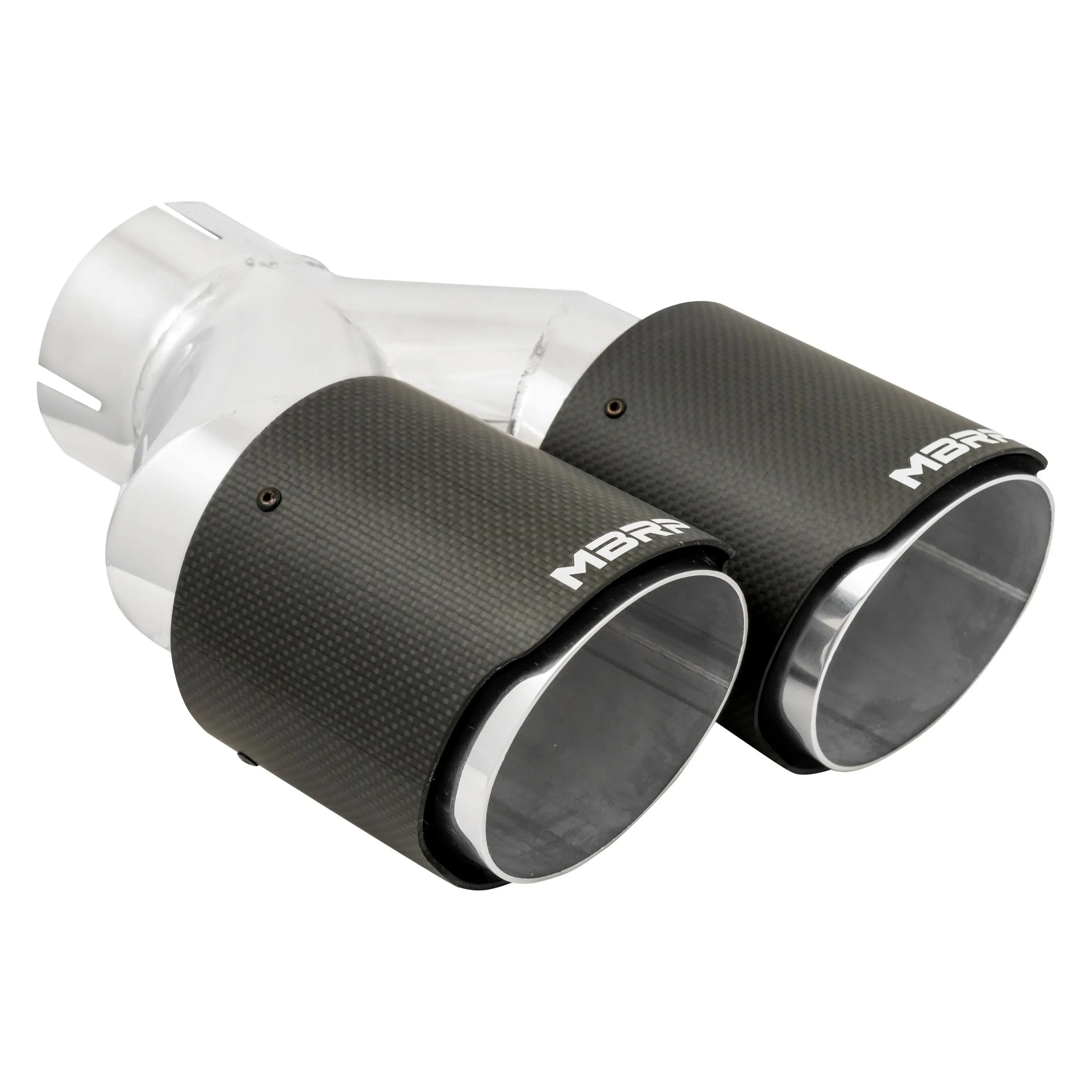 MBRP T5183CF Exhaust Tip; 4in OD Out; 3in ID; 9.87in Length; Dual Wall; Carbon Fiber