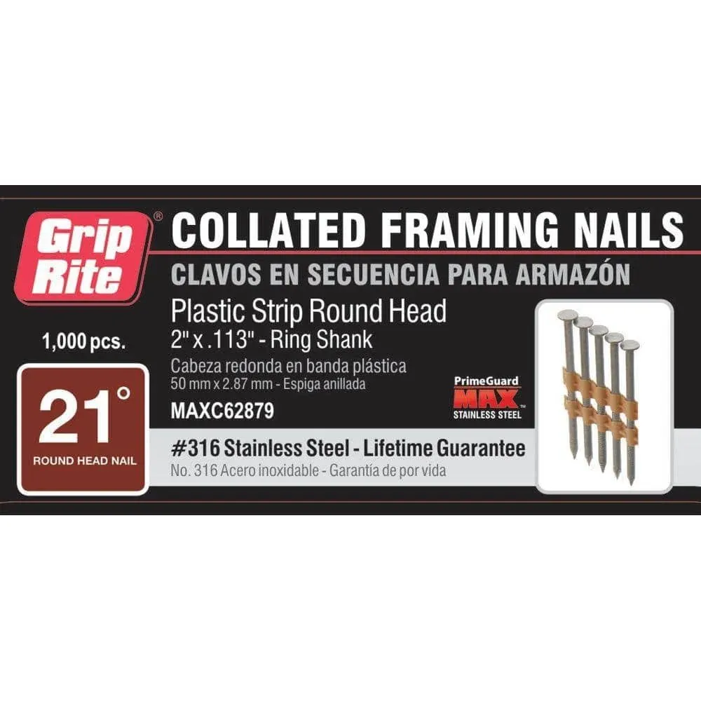 Grip Rite Prime Guard Max MAXC62879 Stainless Steel Nails