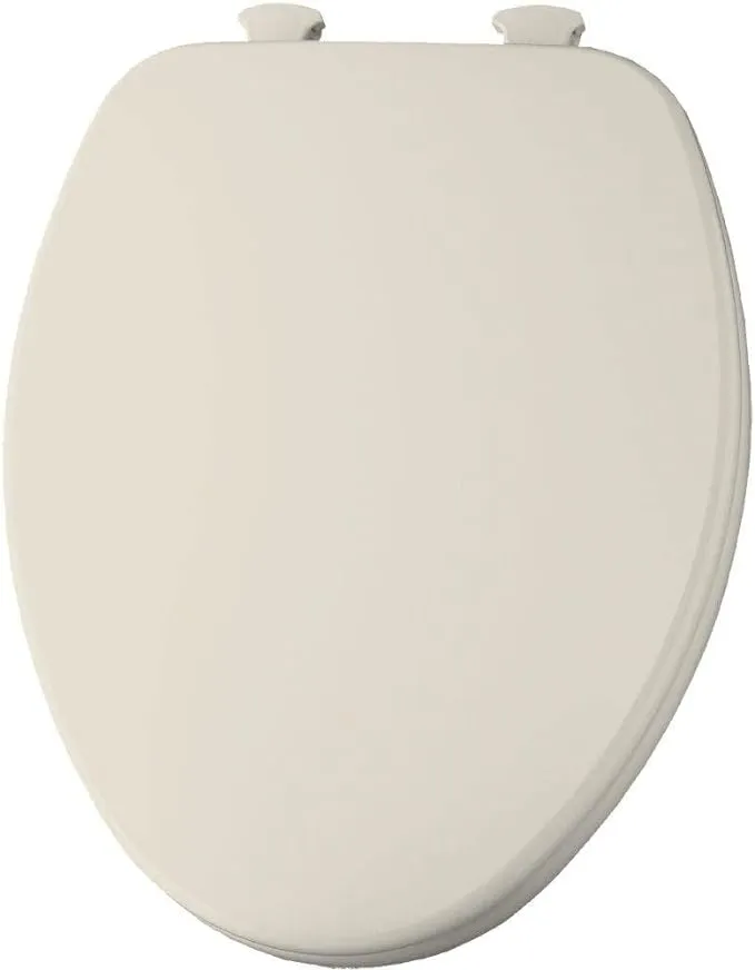 Lift-Off Elongated Closed Front Toilet Seat in Biscuit