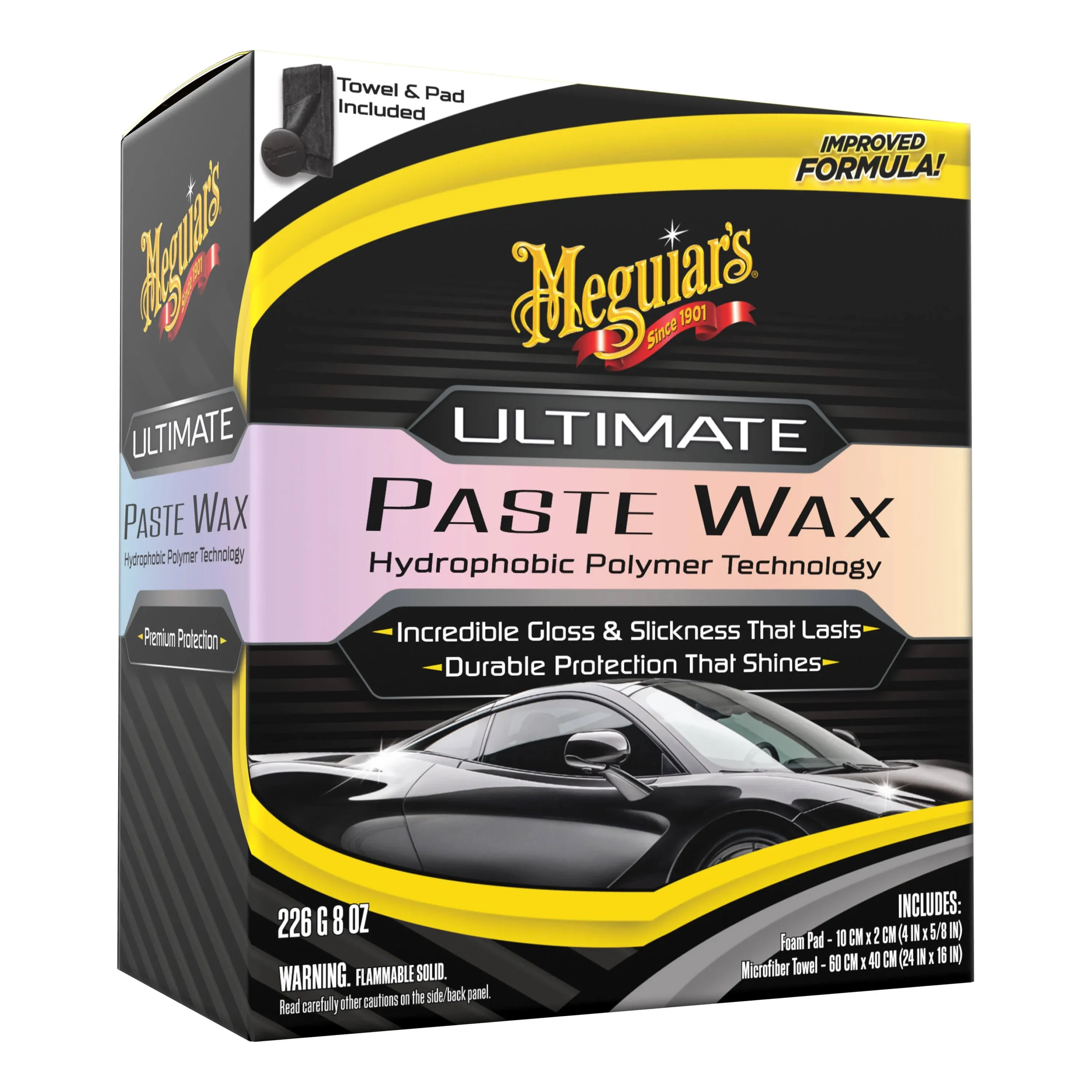 Meguiars Ultimate Paste Wax LongLasting Easy to Use Synthetic Wax 8oz G210608