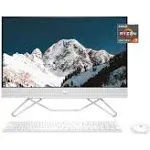 HP 27 All-in-One Desktop PC, AMD Ryzen 7 5700u, 12 GB Ram, 256 GB SSD & 1 TB Hard Drive, Full HD IPS Display, Windows 11 Pro, 720p Privacy Webcam, Dua